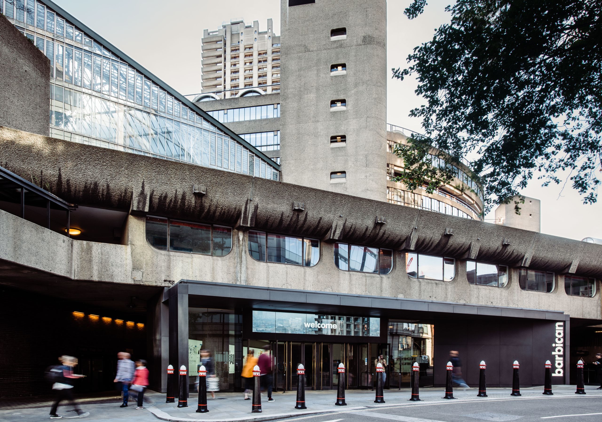 The Barbican Centre's main entrance