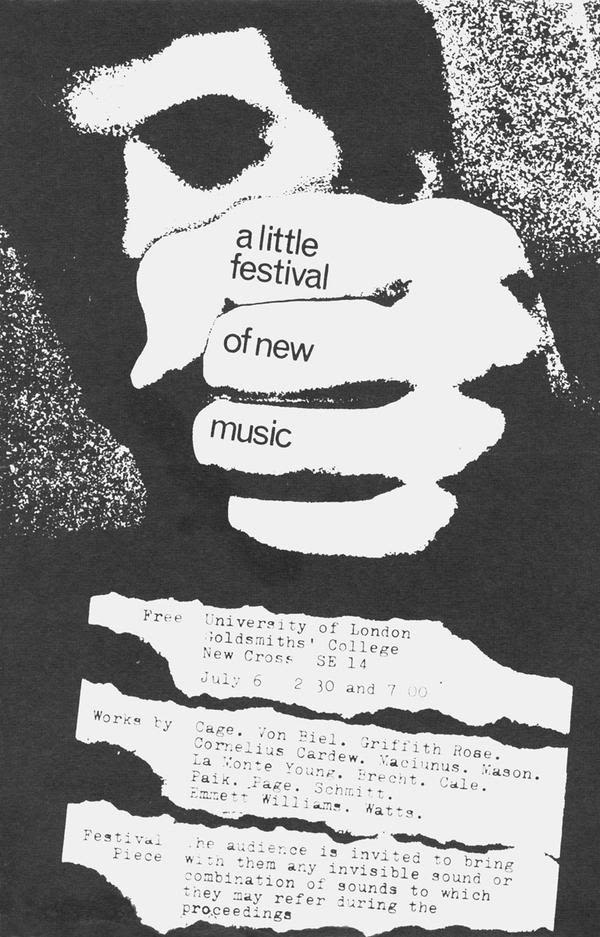 Flyer for A Little Festival of New Music 