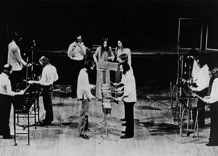 Steve Reich Musicians performing Drumming (1973)