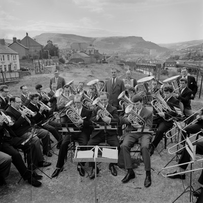 Band, Wales. Ingrained in the Welsh soul like coal in Welsh soil:
a love of bands and music (1965) by Evelyn Hofer